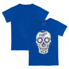 Royal Los Angeles Dodgers Tiny Turnip Youth Sugar Skull T-Shirt