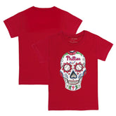 Red Philadelphia Phillies Tiny Turnip Youth Sugar Skull T-Shirt