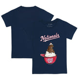 Navy Washington Nationals Tiny Turnip Youth Sundae Helmet T-Shirt