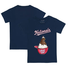 Navy Washington Nationals Tiny Turnip Youth Sundae Helmet T-Shirt
