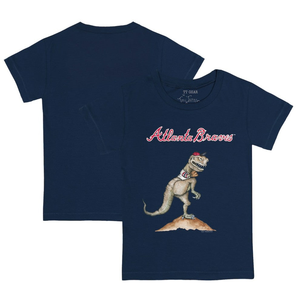 Navy Atlanta Braves Tiny Turnip Youth TT Rex T-Shirt