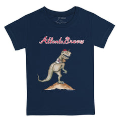 Navy Atlanta Braves Tiny Turnip Youth TT Rex T-Shirt
