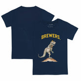 Navy Milwaukee Brewers Tiny Turnip Youth TT Rex T-Shirt