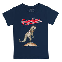 Navy Cleveland Guardians Tiny Turnip Youth TT Rex T-Shirt
