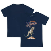 Navy Detroit Tigers Tiny Turnip Youth TT Rex T-Shirt