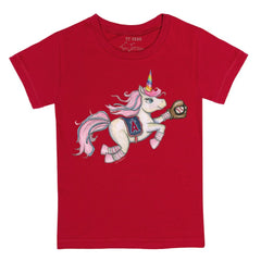Red Los Angeles Angels Tiny Turnip Youth Unicorn T-Shirt