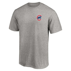 Heather Gray Chicago Cubs Number One Dad T-Shirt