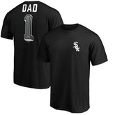 Black Chicago White Sox Number One Dad T-Shirt