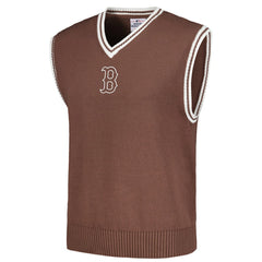 Brown Boston Red Sox PLEASURES Knit V-Neck Pullover Sweater Vest