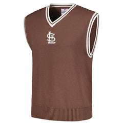 Brown St. Louis Cardinals PLEASURES Knit V-Neck Pullover Sweater Vest