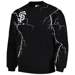 Black San Francisco Giants PLEASURES Lightning Crewneck Pullover Sweatshirt