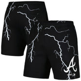 Black Atlanta Braves PLEASURES Lightning Shorts