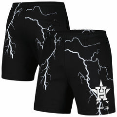 Black Houston Astros PLEASURES Lightning Shorts