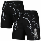 Black Los Angeles Angels PLEASURES Lightning Shorts