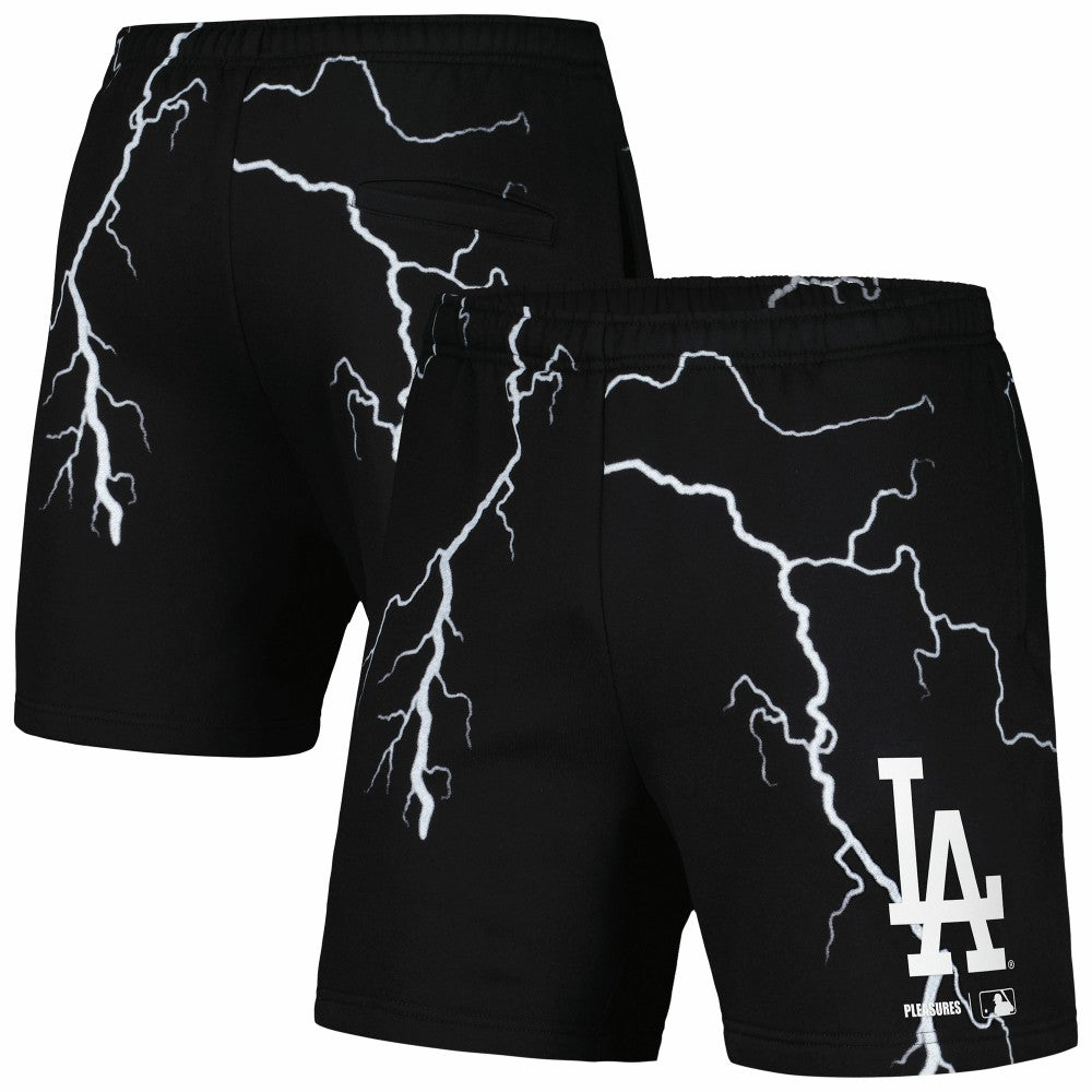 Black Los Angeles Dodgers PLEASURES Lightning Shorts