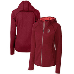 Cardinal Pittsburgh Pirates Cutter & Buck Women's Americana Logo Mainsail Sweater-Knit Full-Zip Hoodie