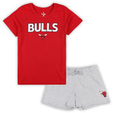 Fanatics Chicago Bulls Women's Plus Size T-Shirt & Shorts Combo Set sale