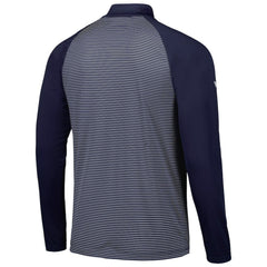 Navy Boston Red Sox Levelwear Charter Striped Raglan Quarter-Zip Top