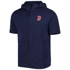 Navy Boston Red Sox Levelwear Recruit Full-Zip Short Sleeve Hoodie