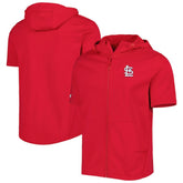 Red St. Louis Cardinals Levelwear Recruit Full-Zip Short Sleeve Hoodie