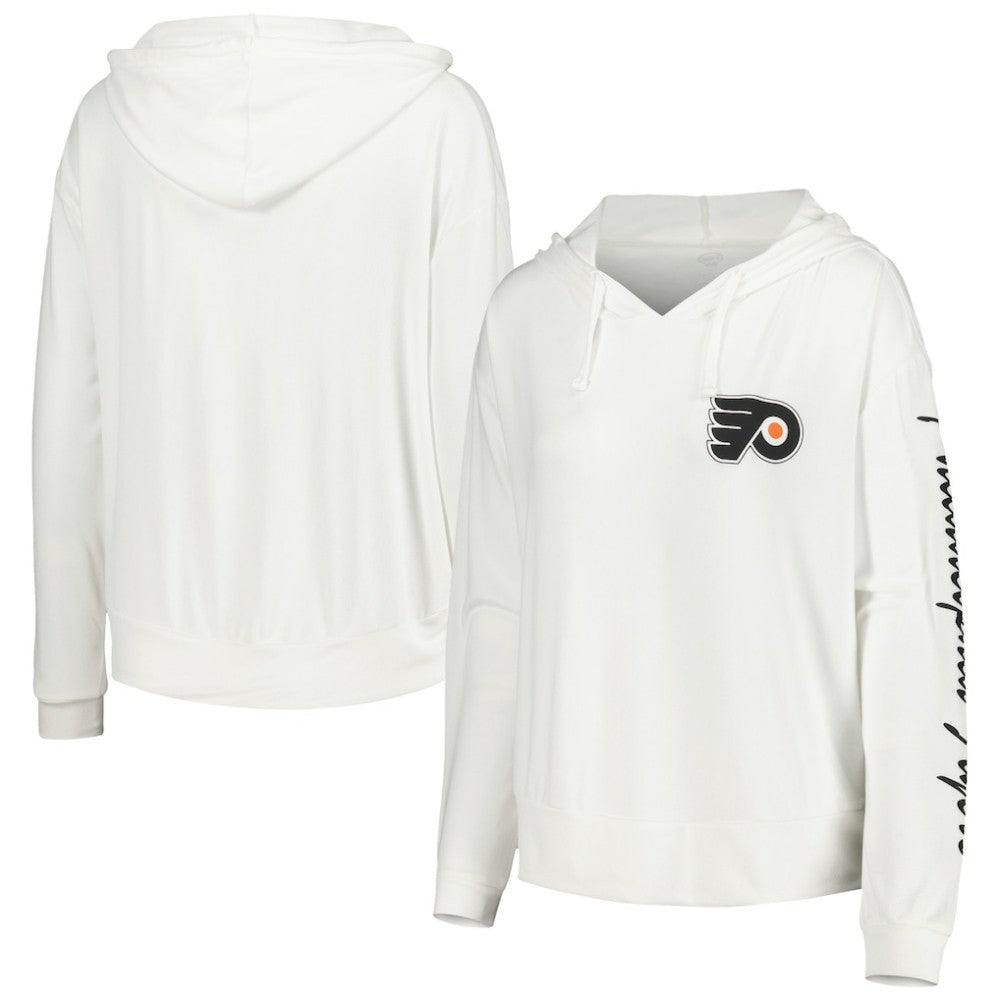 NHL Philadelphia Flyers Concepts Sport Women's Accord Hacci Long Sleeve Hoodie Top