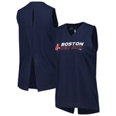 Navy Boston Red Sox Levelwear Women's Paisley Chase V-Neck Tank Top