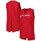 Red St. Louis Cardinals Levelwear Women's Paisley Chase V-Neck Tank Top