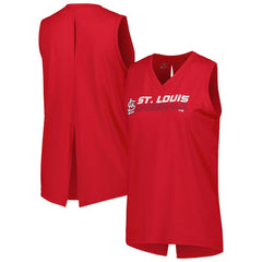 Red St. Louis Cardinals Levelwear Women's Paisley Chase V-Neck Tank Top