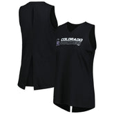 Black Colorado Rockies Levelwear Women's Paisley Chase V-Neck Tank Top