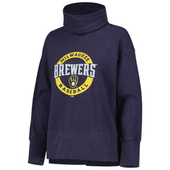 Navy Milwaukee Brewers Levelwear Women's Sunset Farm Team Pullover Sweatshirt