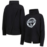 Black Los Angeles Dodgers Levelwear Women's Sunset Farm Team Pullover Sweatshirt