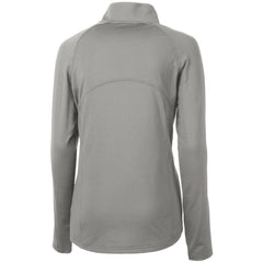 Gray Minnesota Twins Cutter & Buck Women's Adapt Eco Knit Stretch Half-Zip Logo Pullover Top