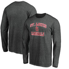Charcoal St. Louis Cardinals Heart & Soul Team Long Sleeve T-Shirt