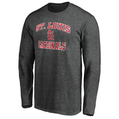 Charcoal St. Louis Cardinals Heart & Soul Team Long Sleeve T-Shirt