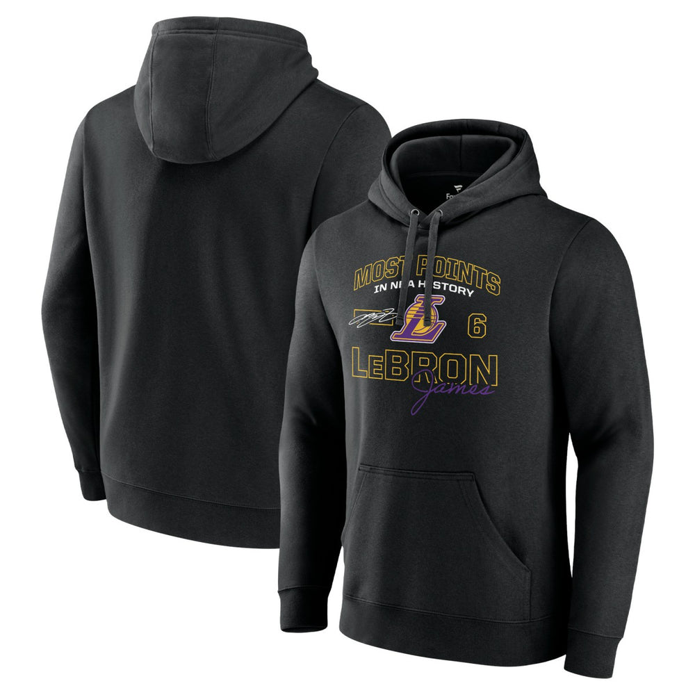 LeBron James Los Angeles Lakers Most Points in NBA History Pullover Hoodie