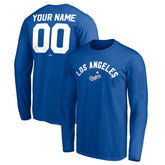 Royal Los Angeles Dodgers Personalized Cooperstown Collection Winning Streak Long Sleeve T-Shirt