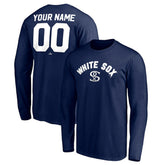 Navy Chicago White Sox Personalized Cooperstown Collection Alternate Winning Streak Long Sleeve T-Shirt