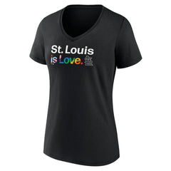 Black St. Louis Cardinals Women's City Pride V-Neck T-Shirt