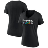 Black Tampa Bay Rays Women's City Pride V-Neck T-Shirt