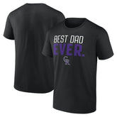 Black Colorado Rockies Best Dad Ever T-Shirt