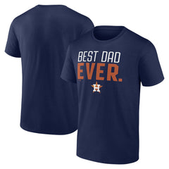 Navy Houston Astros Best Dad Ever T-Shirt