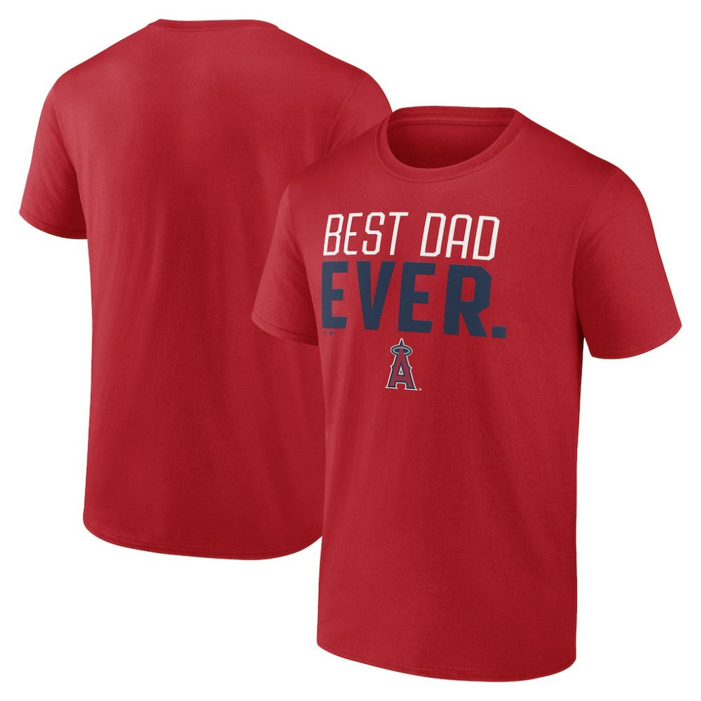 Red Los Angeles Angels Best Dad Ever T-Shirt