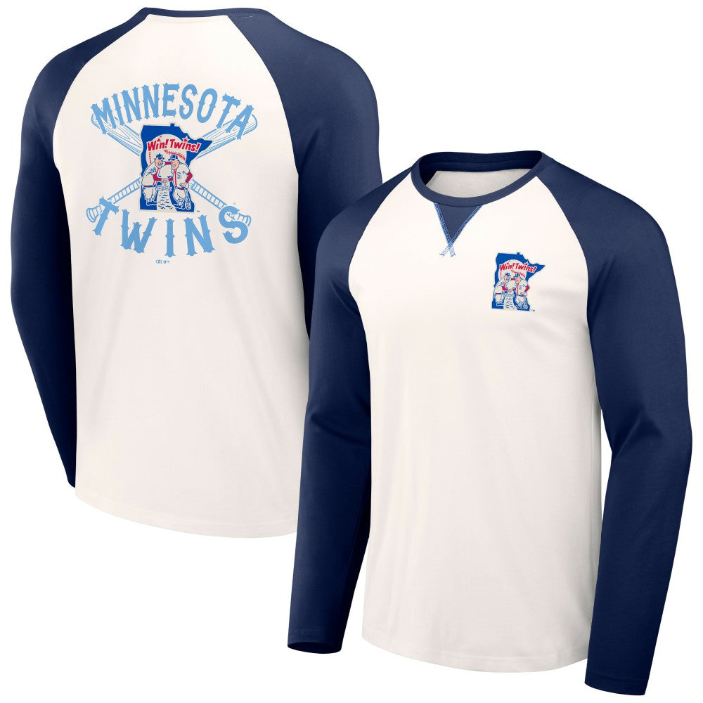 White/Navy Minnesota Twins Darius Rucker Collection by Fanatics Team Color Raglan T-Shirt