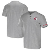 Heather Gray Cleveland Guardians Darius Rucker Collection by Fanatics Henley T-Shirt