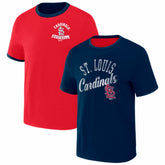 Red/Navy St. Louis Cardinals Darius Rucker Collection by Fanatics Two-Way Ringer Reversible T-Shirt