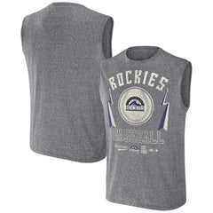 Charcoal Colorado Rockies Darius Rucker Collection by Fanatics Relaxed-Fit Muscle Tank Top