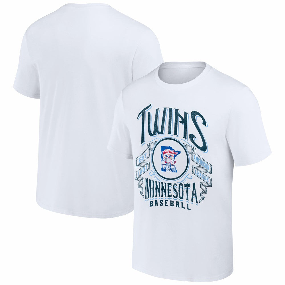 White Minnesota Twins Darius Rucker Collection by Fanatics Distressed Rock T-Shirt