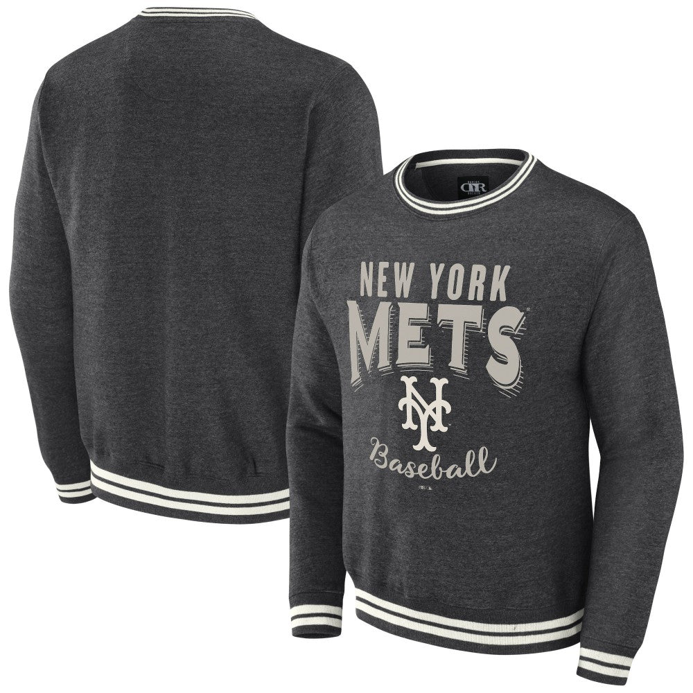 Heather Charcoal New York Mets Darius Rucker Collection by Fanatics Vintage Pullover Sweatshirt