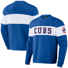 Royal Chicago Cubs Darius Rucker Collection by Fanatics Stripe Pullover Sweatshirt
