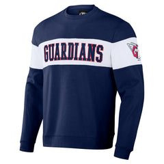 Navy Cleveland Guardians Darius Rucker Collection by Fanatics Stripe Pullover Sweatshirt